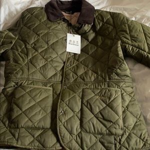BNWT Barbour Olive Quilted Barn Coat